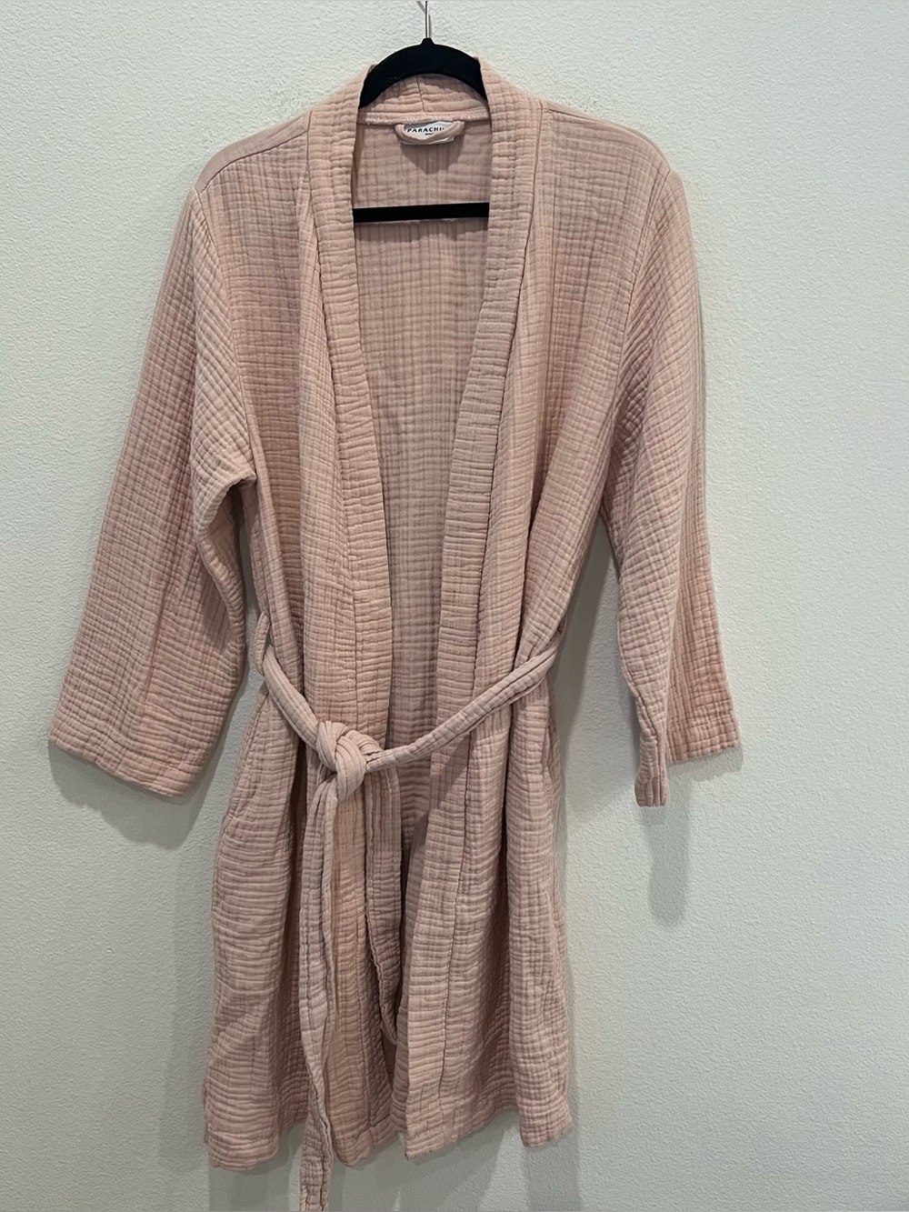 Parachute Muslin Cloud Cotton Blush Robe- medium pink